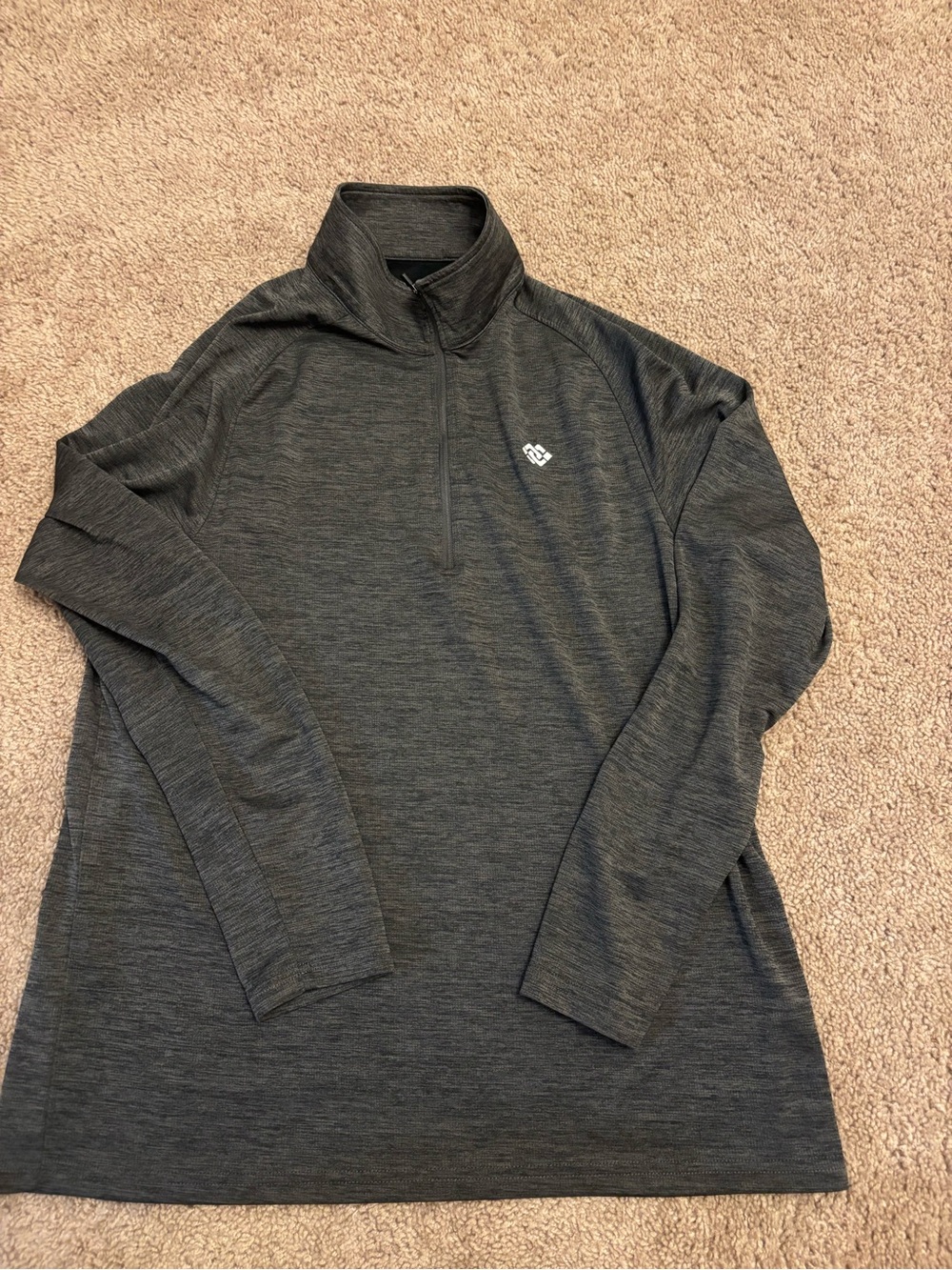 Men's Lightweight Charcoal 1/4 Zip Shirt Jacket